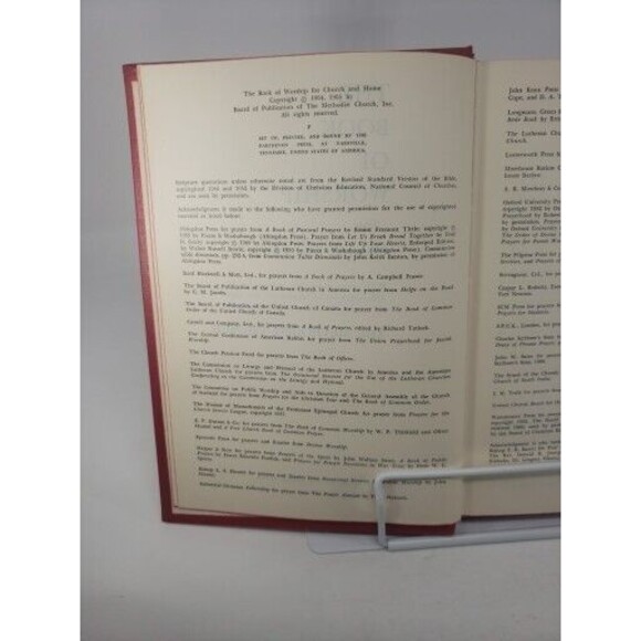 Book of Worship for Church and Home Methodist 1965 RED cover - Picture 10 of 15